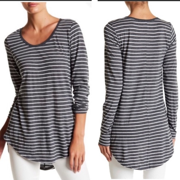 NEW Abound Striped Long Sleeveless Crew Neck Tee XXS - Picture 2 of 8